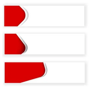 Vector 3 Variant Template Scribble Red Crayon on White Banner for indonesia i Illustrazione stock