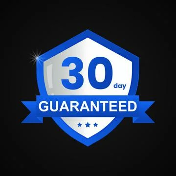 Vector 30 days guaranteed shield label icon badge design Stock Illustration