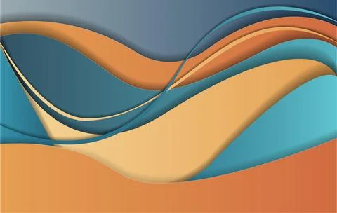 Vector 3D abstract background with paper cut shapes. Colorful carving art. Paper Stock Illustration