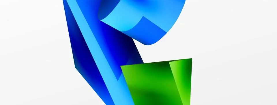 Vector 3d abstract background. Shapes 3d triangle and cylinder. Trendy techno 스톡 일러스트