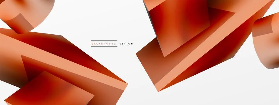 Vector 3d abstract background. Shapes 3d triangle and cylinder. Trendy techno Illustrazione stock