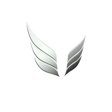 Vector 3d abstract wing flying logo for company Stock Illustration
