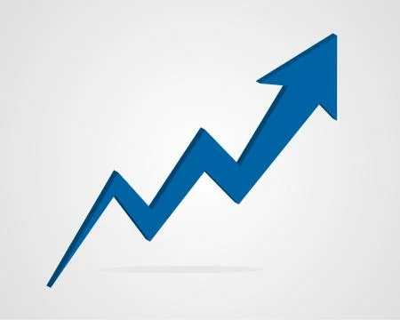 Vector 3d arrow business graph illustration. Stock Illustration