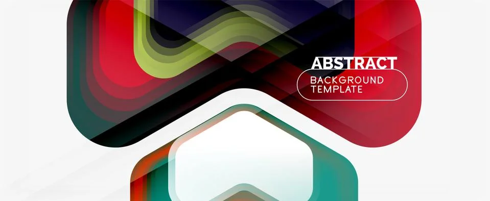 Vector 3d arrow geometric composition, abstract background for business or Stock Illustration