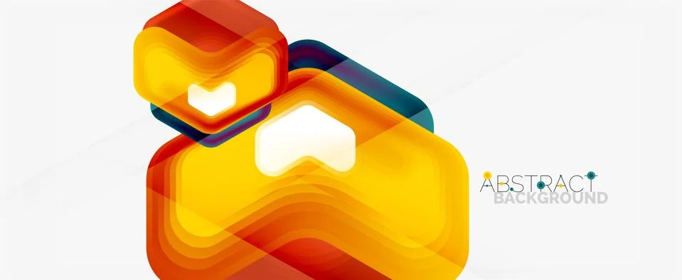 Vector 3d arrow geometric composition, abstract background for business or Stock Illustration