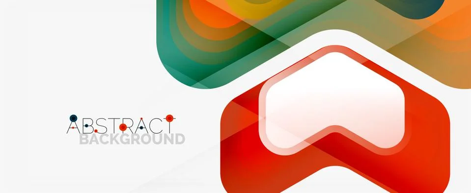 Vector 3d arrow geometric composition, abstract background for business or Stock Illustration
