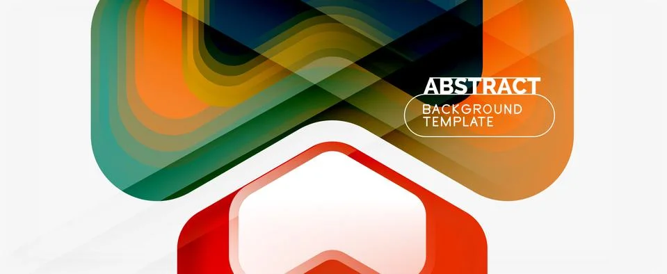 Vector 3d arrow geometric composition, abstract background for business or Stock Illustration