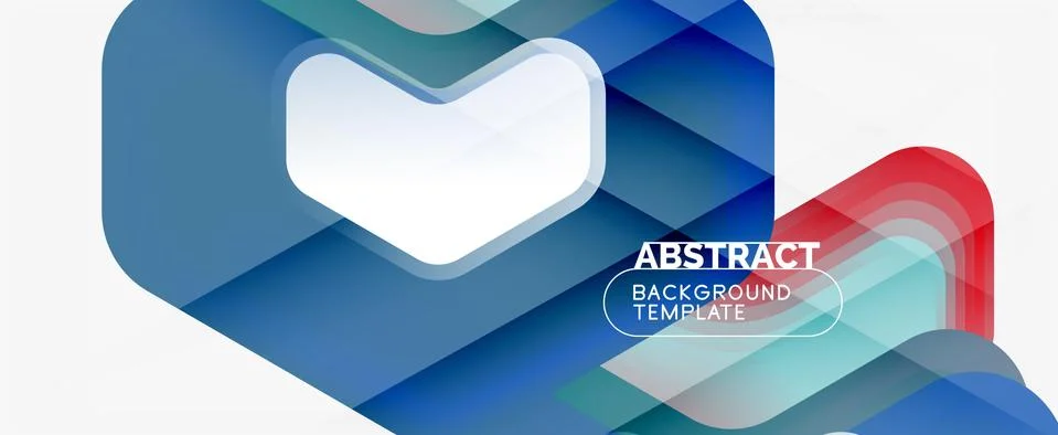 Vector 3d arrow geometric composition, abstract background for business or Stock Illustration