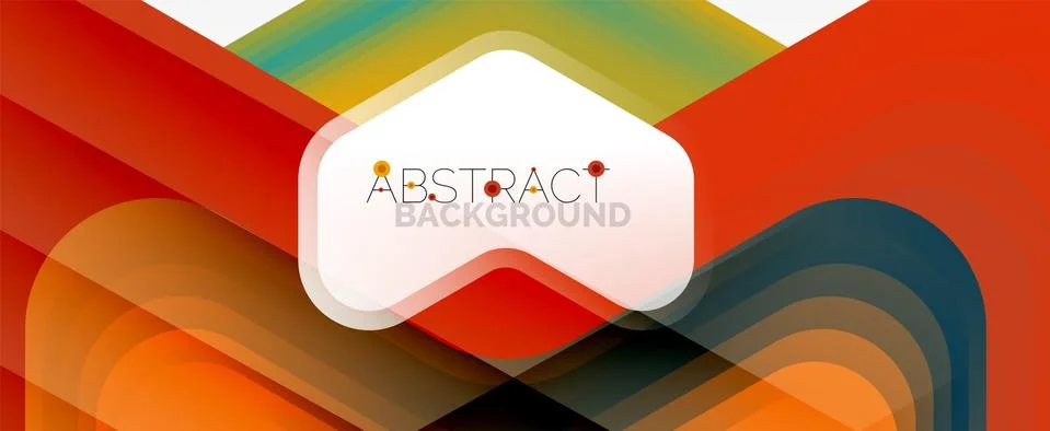Vector 3d arrow geometric composition, abstract background for business or Stock Illustration