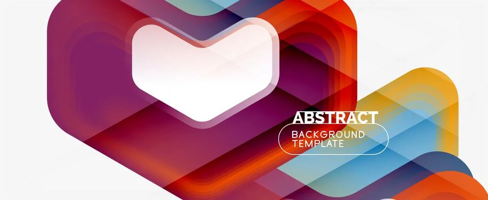 Vector 3d arrow geometric composition, abstract background for business or Stock Illustration