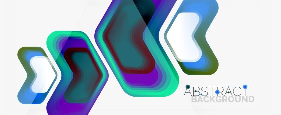 Vector 3d arrow geometric composition, abstract background for business or Stock Illustration