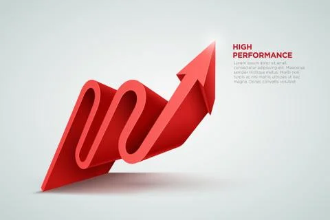 Vector 3d arrow graph illustration. Stock-Illustration