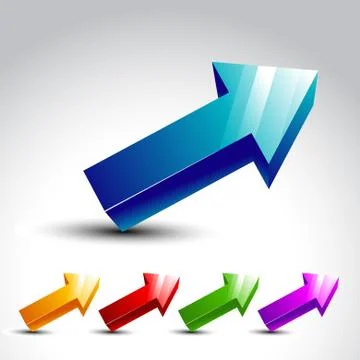 Vector 3d arrow Stock Illustration