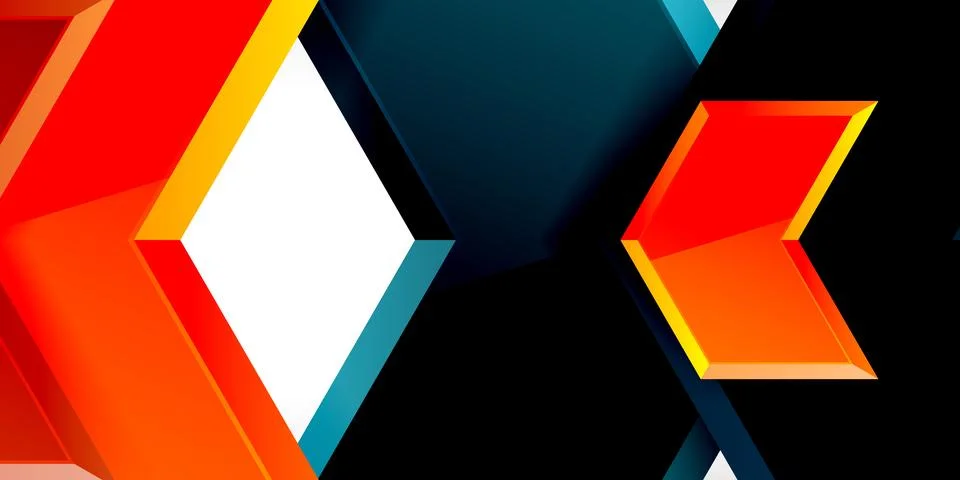 Vector 3d arrow techno design template Stock Illustration