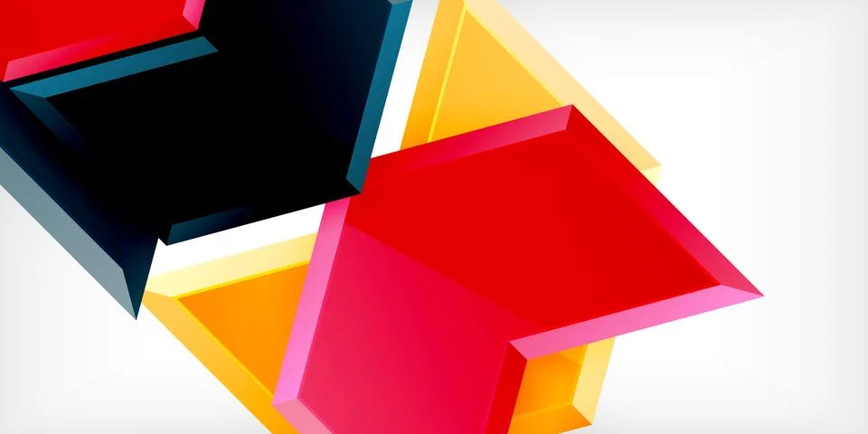 Vector 3d arrow techno design template Illustrazione stock