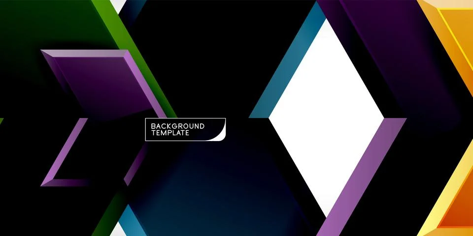 Vector 3d arrow techno design template Stock Illustration