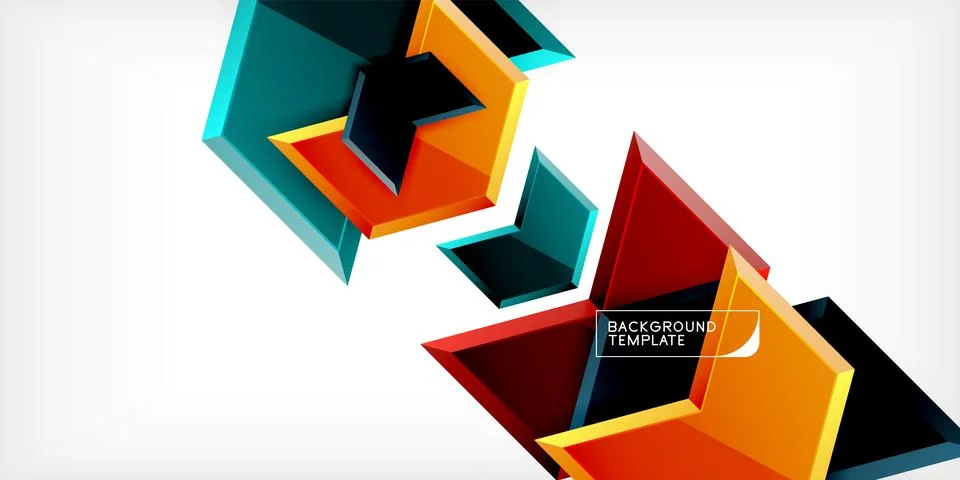 Vector 3d arrow techno design template Illustrazione stock