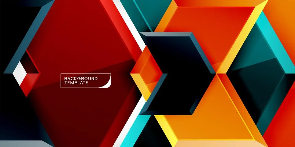 Vector 3d arrow techno design template Stock Illustration