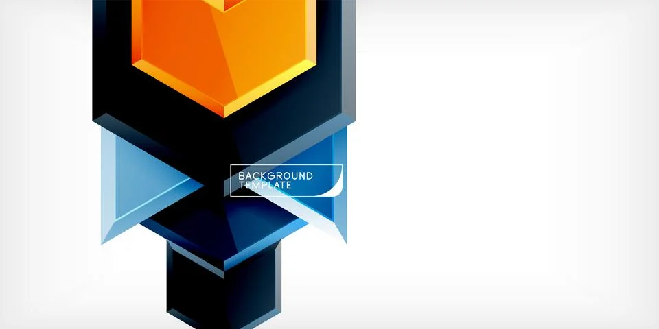 Vector 3d arrow techno design template Illustrazione stock
