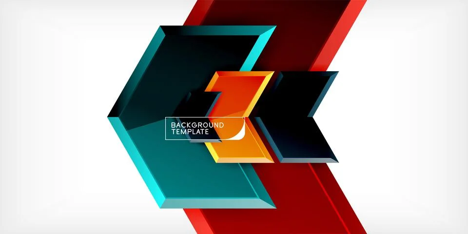 Vector 3d arrow techno design template Illustrazione stock
