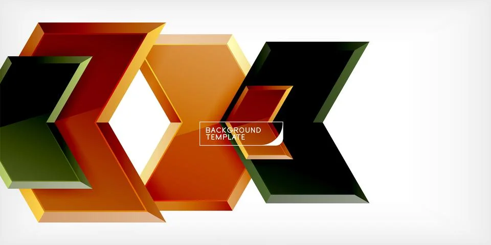 Vector 3d arrow techno design template Illustrazione stock