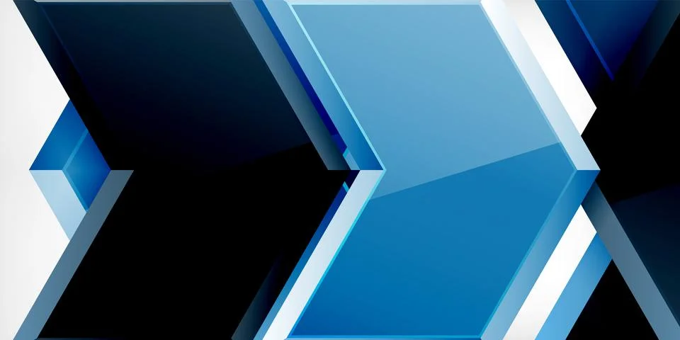 Vector 3d arrow techno design template Stock Illustration
