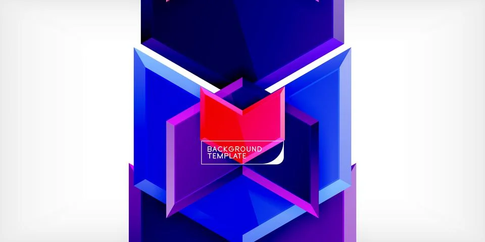 Vector 3d arrow techno design template Illustrazione stock