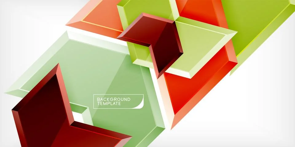 Vector 3d arrow techno design template Illustrazione stock