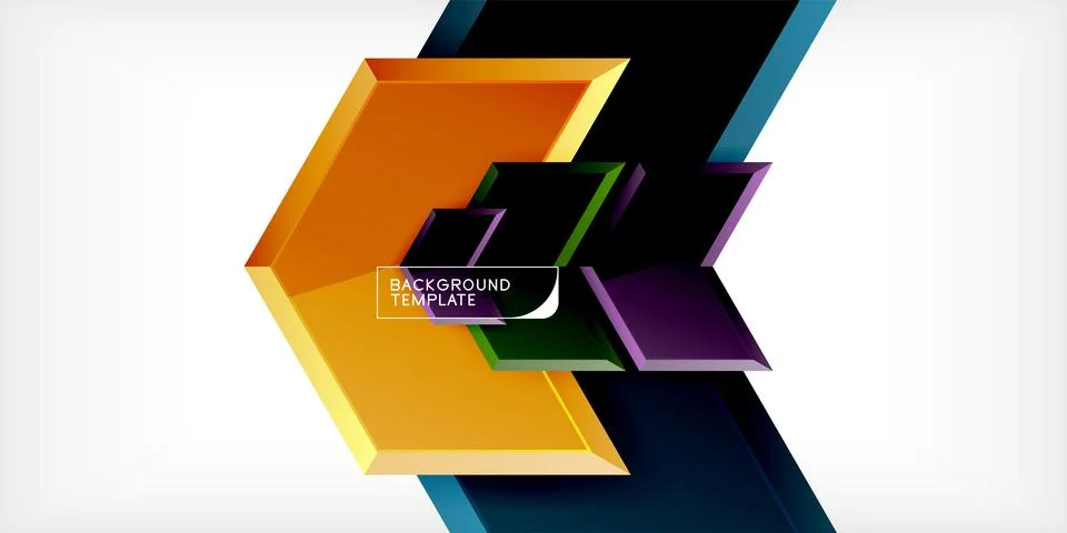 Vector 3d arrow techno design template Illustrazione stock