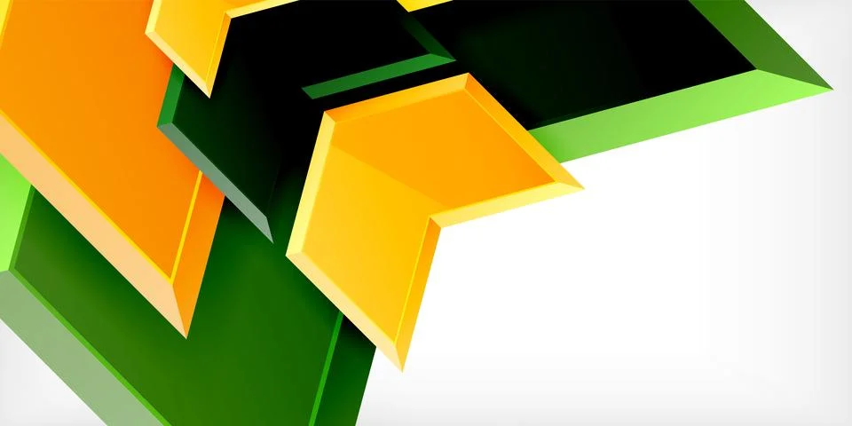 Vector 3d arrow techno design template Illustrazione stock