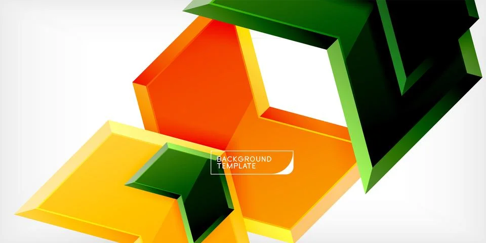 Vector 3d arrow techno design template Illustrazione stock