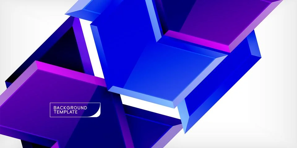 Vector 3d arrow techno design template Stock Illustration