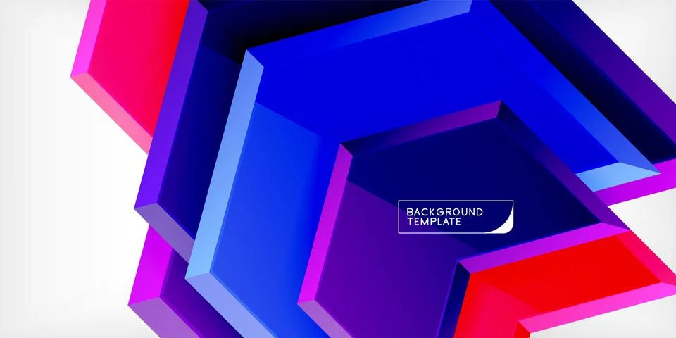 Vector 3d arrow techno design template Stock Illustration