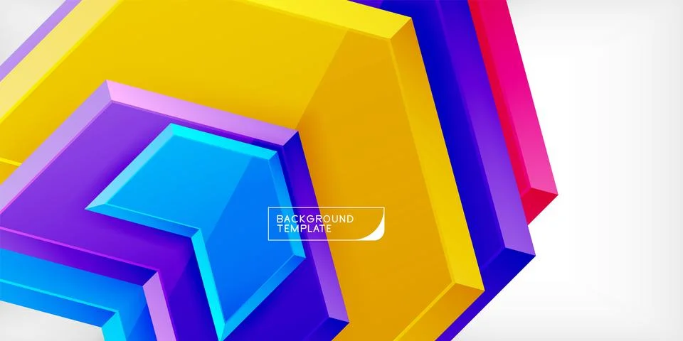 Vector 3d arrow techno design template Illustrazione stock