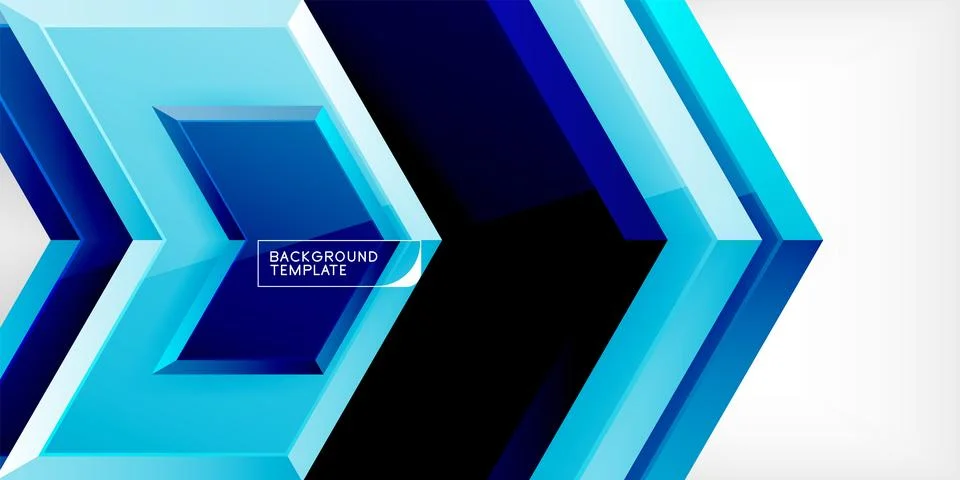 Vector 3d arrow techno design template Stock Illustration