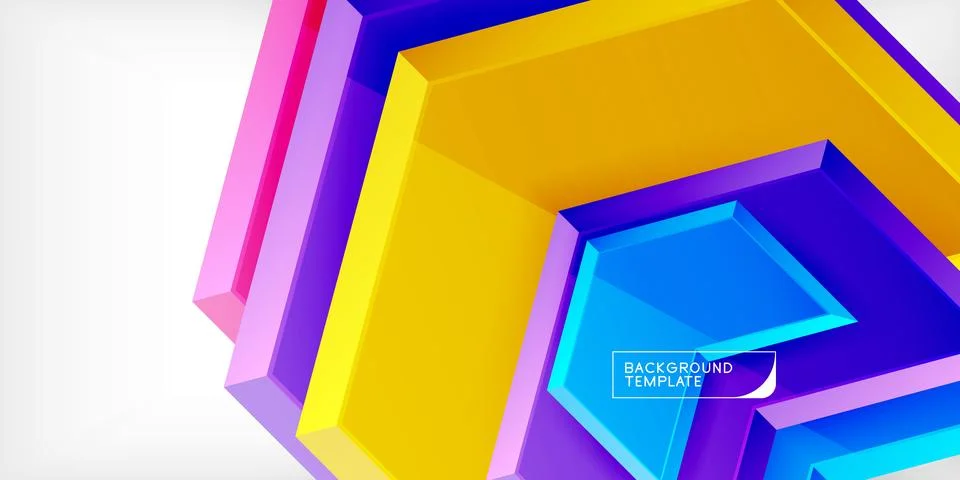 Vector 3d arrow techno design template Illustrazione stock
