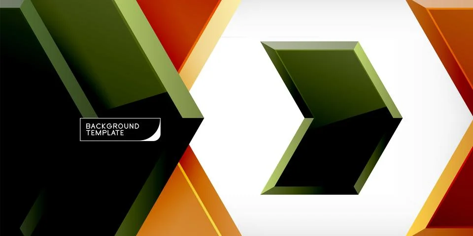 Vector 3d arrow techno design template Illustrazione stock