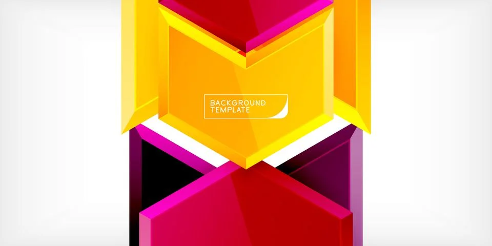 Vector 3d arrow techno design template Stock Illustration