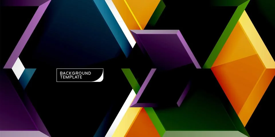 Vector 3d arrow techno design template Stock Illustration