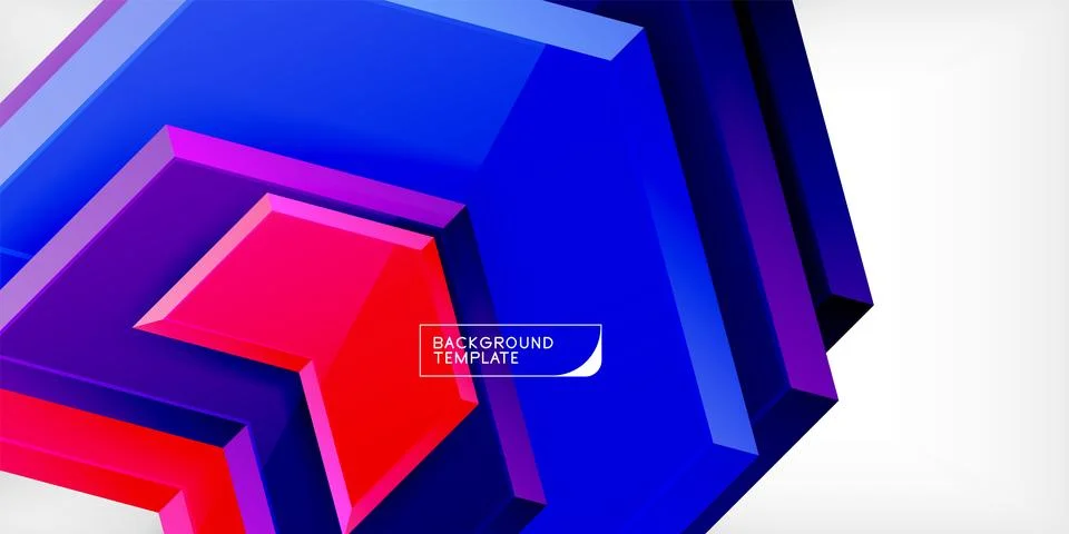 Vector 3d arrow techno design template Stock Illustration