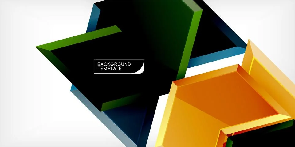 Vector 3d arrow techno design template Illustrazione stock