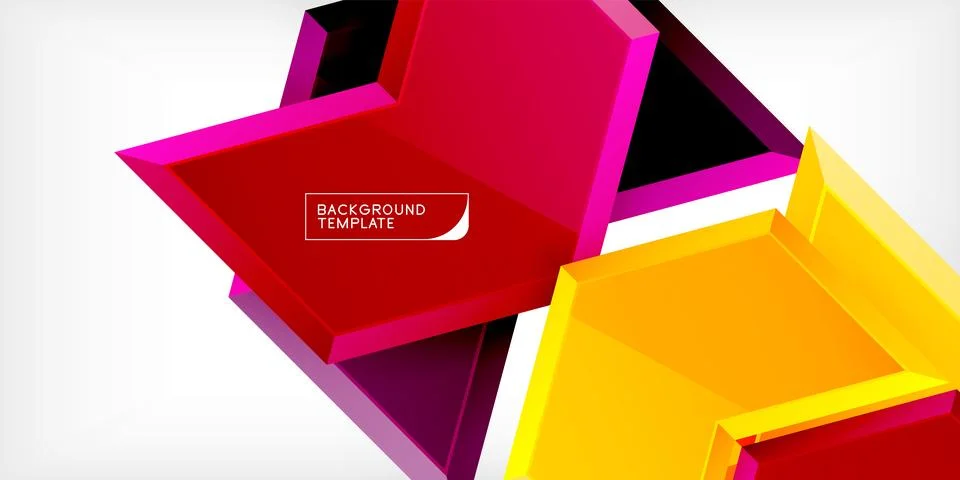 Vector 3d arrow techno design template Stock Illustration