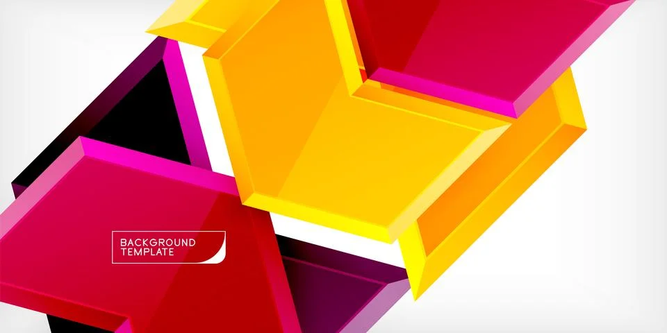 Vector 3d arrow techno design template Illustrazione stock