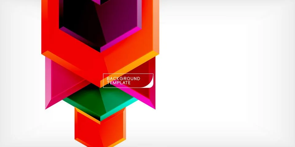Vector 3d arrow techno design template Stock Illustration