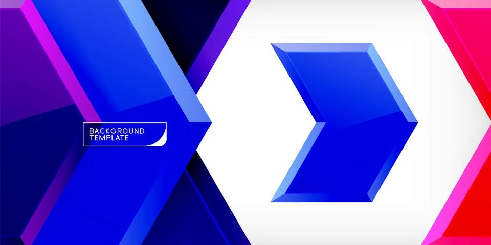 Vector 3d arrow techno design template Illustrazione stock