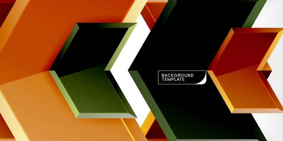 Vector 3d arrow techno design template Illustrazione stock