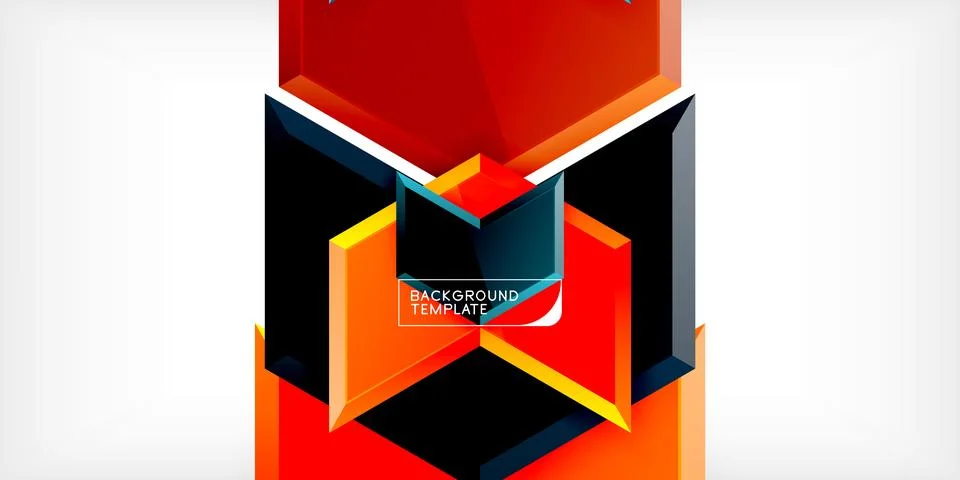 Vector 3d arrow techno design template Illustrazione stock
