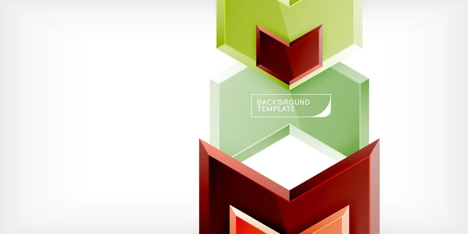 Vector 3d arrow techno design template Illustrazione stock