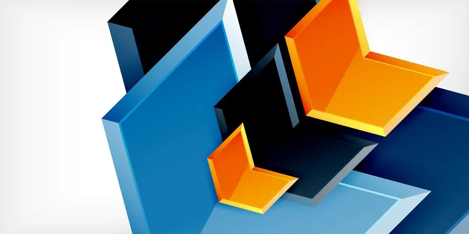 Vector 3d arrow techno design template Illustrazione stock