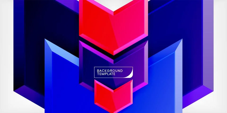Vector 3d arrow techno design template Illustrazione stock
